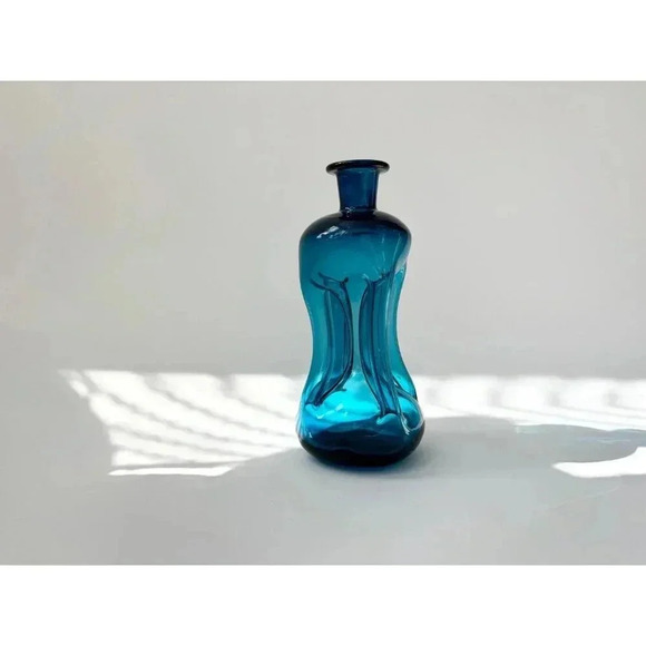 Vintage Kluk Kluk Holmegaard Vintage Midcentury Modern Glass Decanter - 10" - Picture 10 of 10